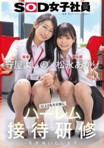 守屋よしの×松永あかり 以上2名を対象にハーレム接待研修を実施いたします。SOD女子社員